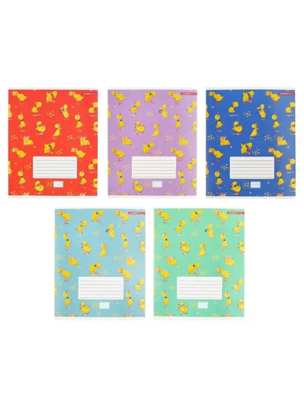 Тетрадь 12л кл Забавные утята, обл карт, МИКС