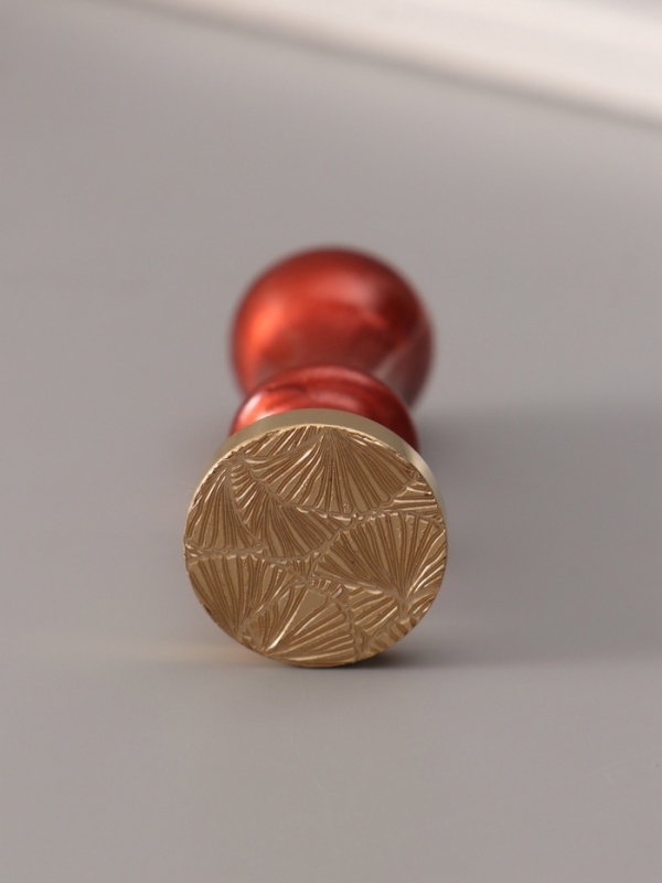 Печать для сургуча с пластиковой ручкой "Цветок веер" 6,3х2,5х2,5 см