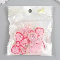 Шейкер для творчества акрил "Бант" с глиттером 0,5х4,5х3,2 см