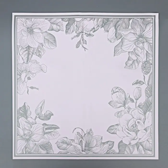 Пленка для цветов, &laquo;Цветы с каймой&raquo;, розовый, 57&times;57 см