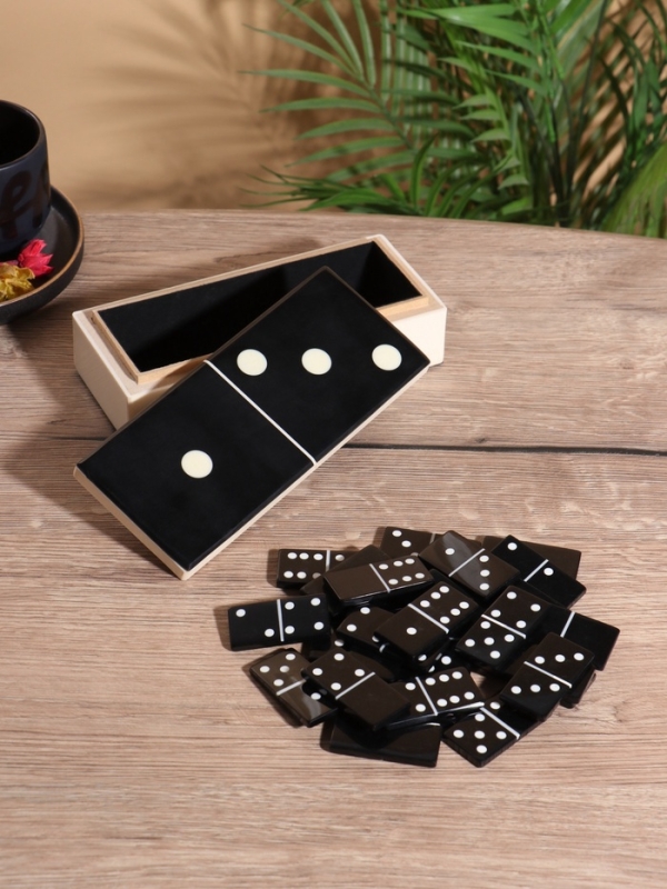 Настольная игра "Домино" 18,5х7,5х4 см, смола, дерево