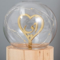 Ночник &laquo;Шар-сердце&raquo; LED 3хAG10 шар 8см 6,5х6,5х11,5см