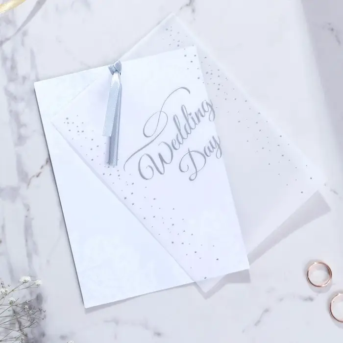 Приглашение на свадьбу с калькой Wedding day, 13&times;18 см