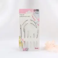 Иглы швейные, для кожи, 7.3/6.8/6.2/6/5.9/5.4/4.3/3.7 см, d=2/1/0.8/0.5 мм, 8 шт.