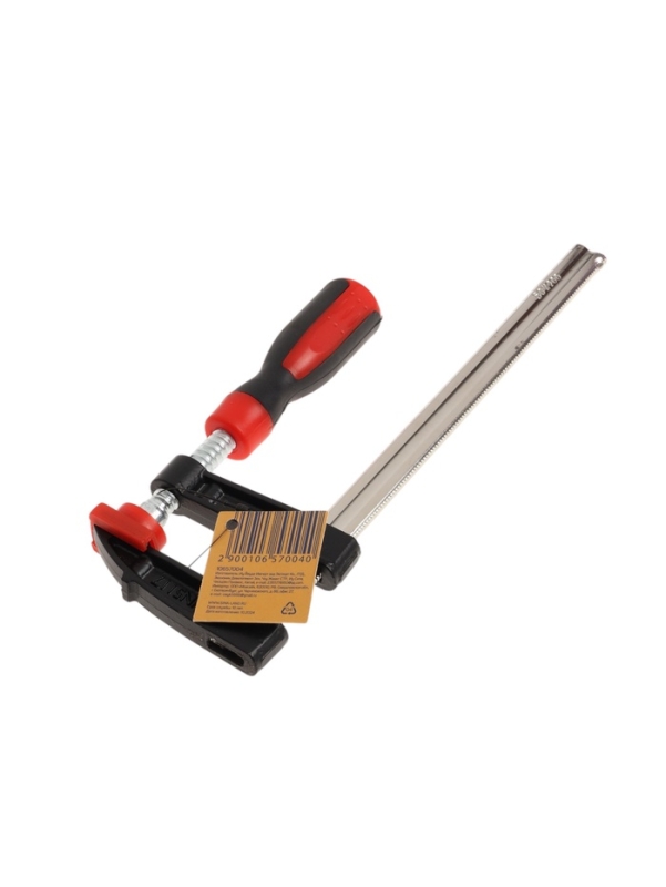 Струбцина F-образная усиленная ТУНДРА, тавровый профиль, 2К рукоятка, 200 х 50 х 250 мм