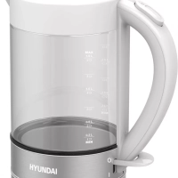 Чайник HYK-G9990 1,5л 2000Вт белый (стекло)