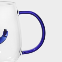 Кружка стеклянная с фигуркой на дне &laquo;Серен. Кит&raquo;, 350 мл