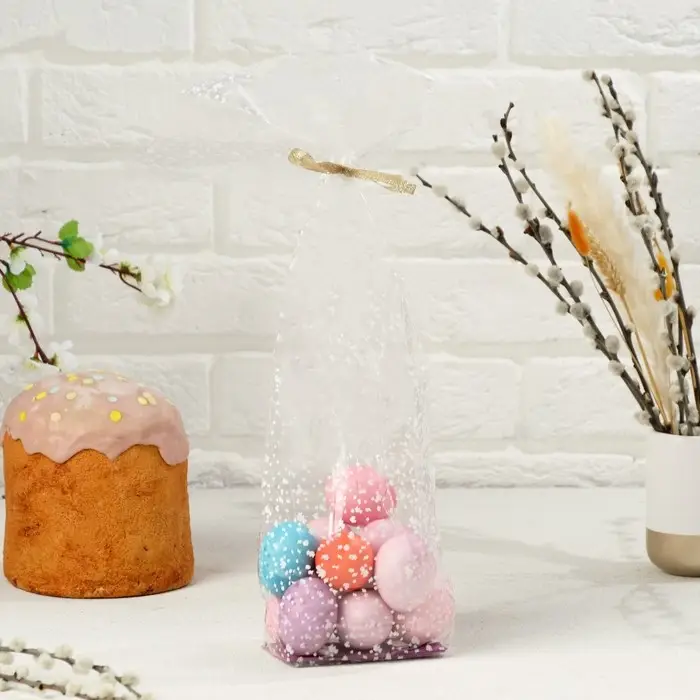 Пакет "Подарочный", с жестким дном, МИКС, 7 х 11 х 50 см