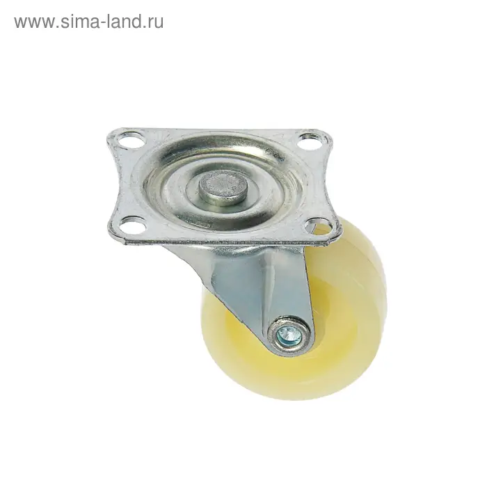 Колесо мебельное, d=30 мм, усиленное, без тормоза, белое