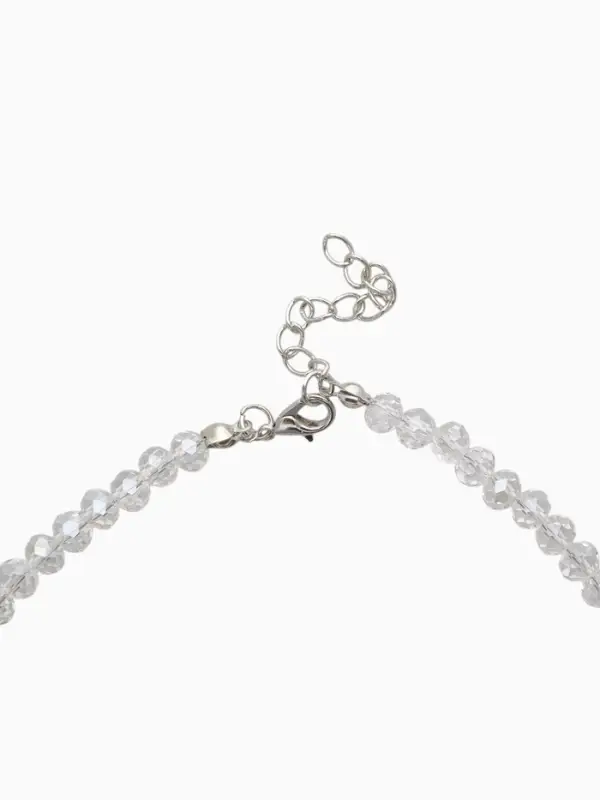 Чокер из бисера &laquo;Хрусталь&raquo;, разноцветный в серебре, 37 см + 5 см доп, цепочка