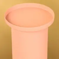 Подсвечник на 1 свечу текстурный "Пудровый" 10,5х10,5х19 см