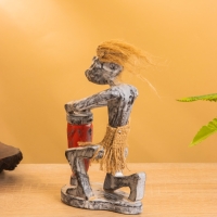 Сувенир &laquo;Абориген барабанщик&raquo;, 7&times;10&times;17 см, дерево