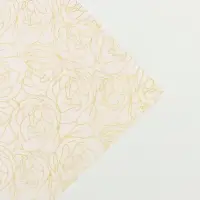 Бумага упаковочная тишью, &laquo;Цветы&raquo;, 50 см &times; 70 см 17 грамм, розовая