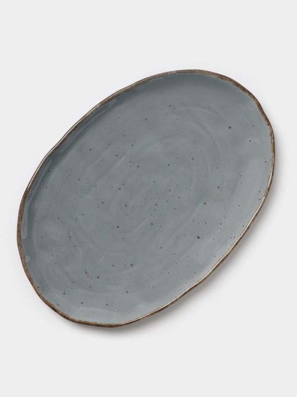 Блюдо овальное Magistro "Alpine Frost" 33см 33х22,8х2,5 цвет синий