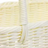 Корзина пластик 37 х 20,5 х 36 см, ручка17 см, белый