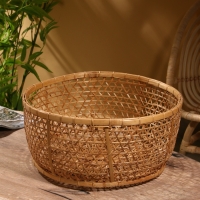 Корзина плетёная "Клоус" бамбук 40х40х16 см, светлая