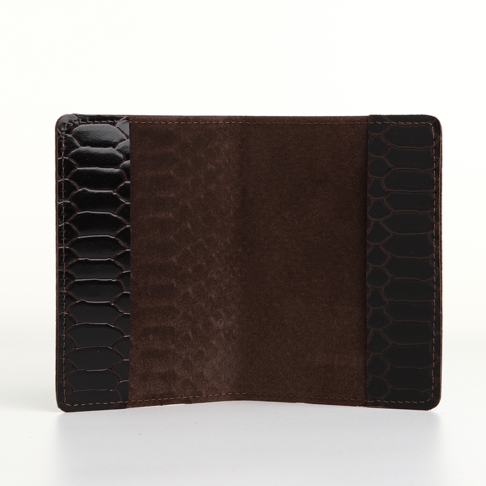 Обложка для паспорта, TEXTURA, цвет коричневый