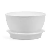 Горшок для цветов с поддоном 0,5 л d12,5см h7 см "Фиалочка" белый