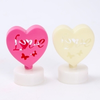 Свеча светодиодная &laquo;Сердечки&raquo;, цвета МИКС