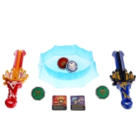 Набор волчков с мечом ULTRA SPIN &laquo;Сражение гладиаторов&raquo;, 4 волчка, 2 устройства запуска, арена