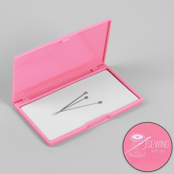 Игольница магнитная, 11 &times; 6,5 см, цвет ярко-розовый