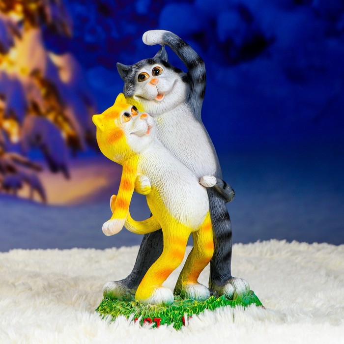 Садовая фигура "Кошки Март навсегда" 32х18х12см