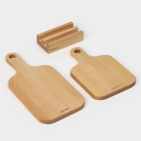 Набор разделочных досок на подставке 2 шт: 38&times;18, 28&times;18 см, пропитаны минеральным маслом, берёза