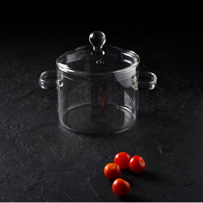 Кастрюля из жаропрочного стекла Magistro &laquo;Лия&raquo;, 1,2 л, 20&times;14 см