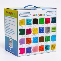 Модульный массажный коврик ОРТО ПАЗЛ &laquo;Ассорти&raquo;, 12 модулей, цвет МИКС