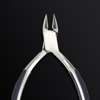 Кусачки педикюрные &laquo;Premium&raquo;, скрытая пружина, прорезиненные ручки, 12,3 см, длина лезвия - 13 мм, цвет серебристый/серый