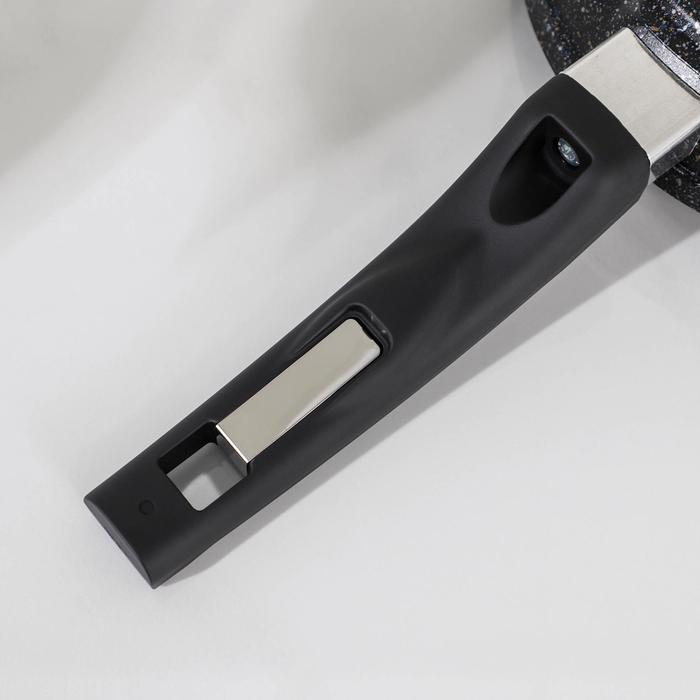 Сковорода &laquo;Гранит Star&raquo;, d=18 см, пластиковая ручка, антипригарное покрытие, тёмно-синий