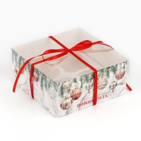 Коробка для капкейка &laquo;Счастливого Нового года!&raquo;, 16 х 16 х 7.5 см, Новый год