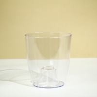 Горшок для орхидей, 2 л, 14,8 &times; 16,2 см, круглый, пластик, прозрачный
