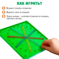 Геоборд &laquo;Математический планшет: Алфавит и цифры&raquo; с инструкцией по схемам, по методике Монтессори
