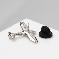 Значок &laquo;Самолёт&raquo;, цвет серебро