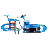 Парковка &laquo;Полицейский участок&raquo;, с металлическими машинками и вертолётом