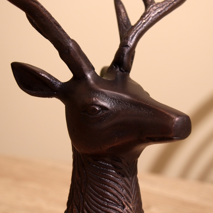 Подсвечник на 4 свечи "Олень" алюминий 26х13х30 см