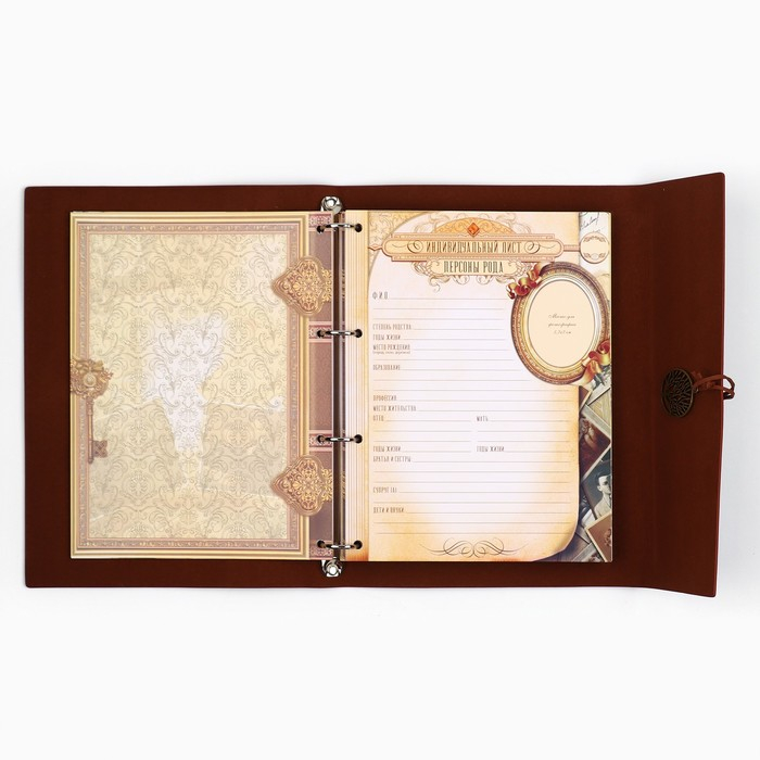 Родословная книга &laquo;Наш род&raquo;, 56 листов, бордо, 35 х 23,5 см