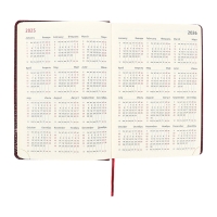 Ежедневник датированный 2024 A5 176 листов, deVENTE.Belcanto, твёрдая обложка из искусственной кожи с поролоном, ляссе, кремовый блок 70 г/м2, бордовый