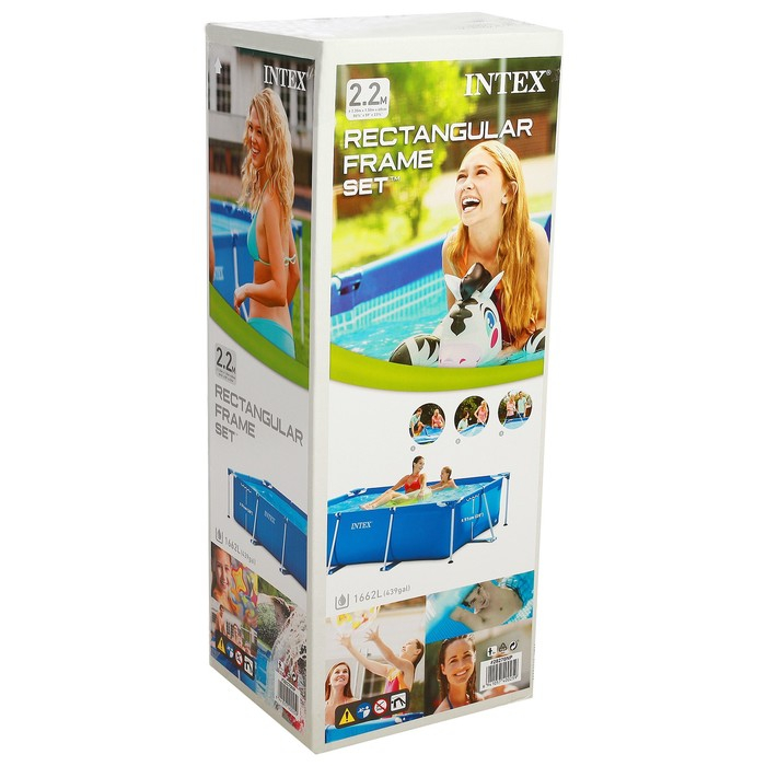 Бассейн каркасный Frame Set, прямоугольный, 220 х 150 х 60 см, от 6 лет, 28270NP INTEX
