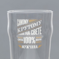 Бокалы для пива парные  &laquo;100% мужик&raquo;, 570 мл.