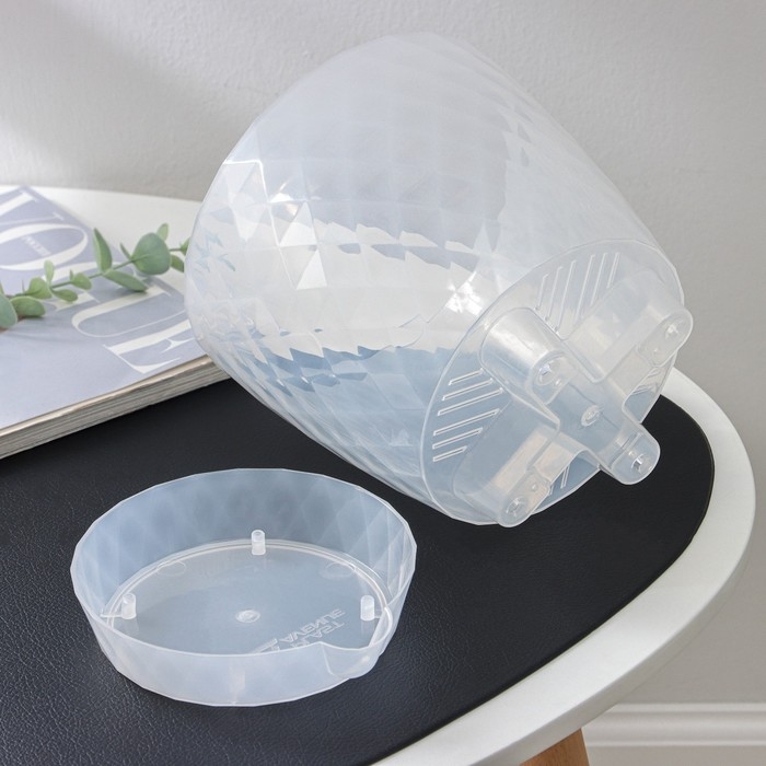 Горшок для цветов с прикорневым поливом &laquo;Румба&raquo;, 3 л, цвет прозрачный