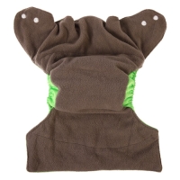 Многоразовый подгузник, 3-15 кг, угольно-бамбуковая ткань, цвет зеленый, Крошка Я