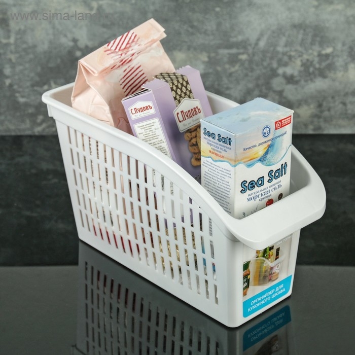 Корзина для хранения, 29&times;13&times;17 см, цвет белый