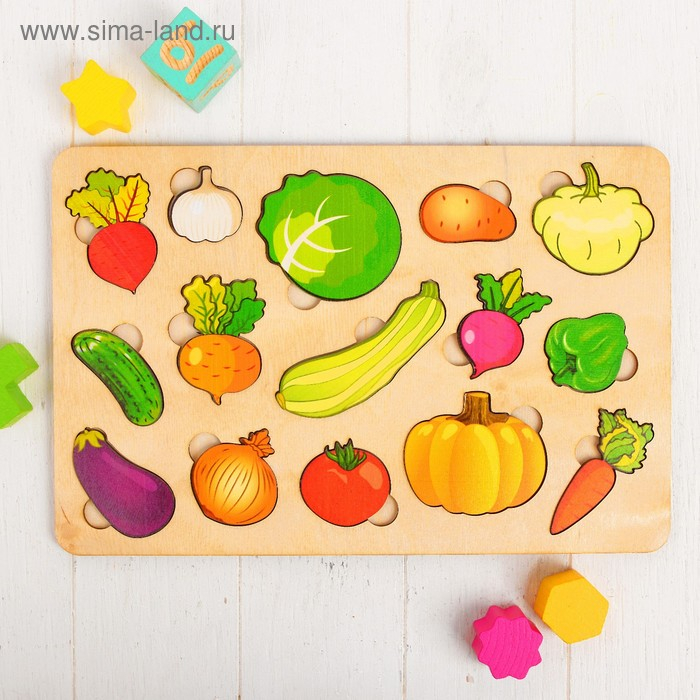 Развивающая доска &laquo;Большие овощи&raquo;