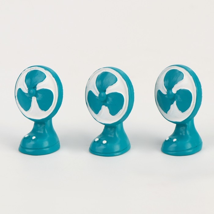 Миниатюра кукольная &laquo;Вентилятор&raquo;, набор 3 шт., размер 1 шт. &mdash; 2 &times; 1 &times; 2,5 см