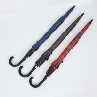 Зонт - трость полуавтоматический &laquo;Клетка&raquo;, эпонж, 8 спиц, R = 58/70 см, D = 140 см, рисунок МИКС