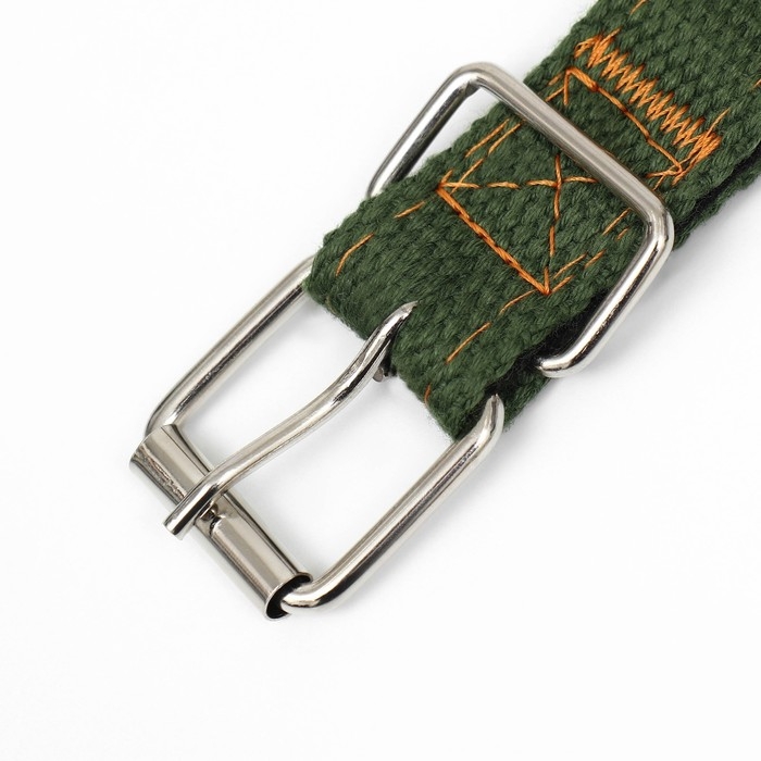 Ошейник брезентовый двухслойный, 59,5 х 2,5 см, хаки