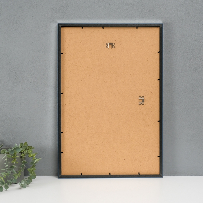 Фоторамка пластик "МИРАМ" 40х60 см, 641822-17, серебро (пластиковый экран)