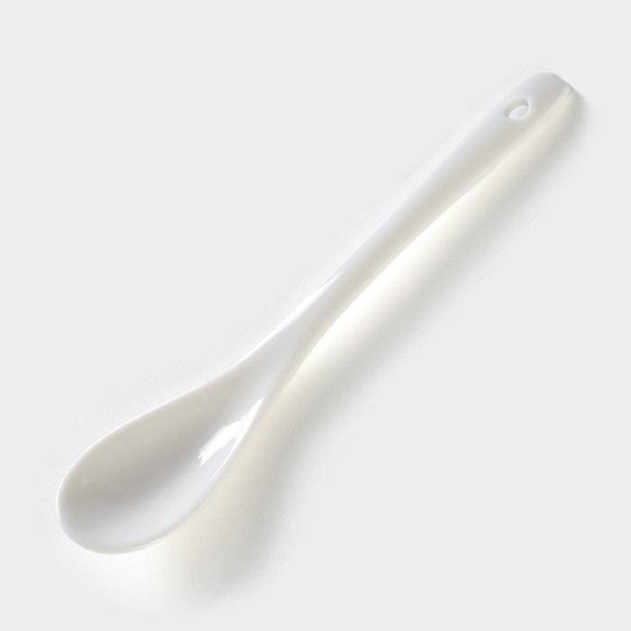 Сахарница фарфоровая с ложкой на бамбуковой подставке BellaTenero, 350 мл, цвет белый